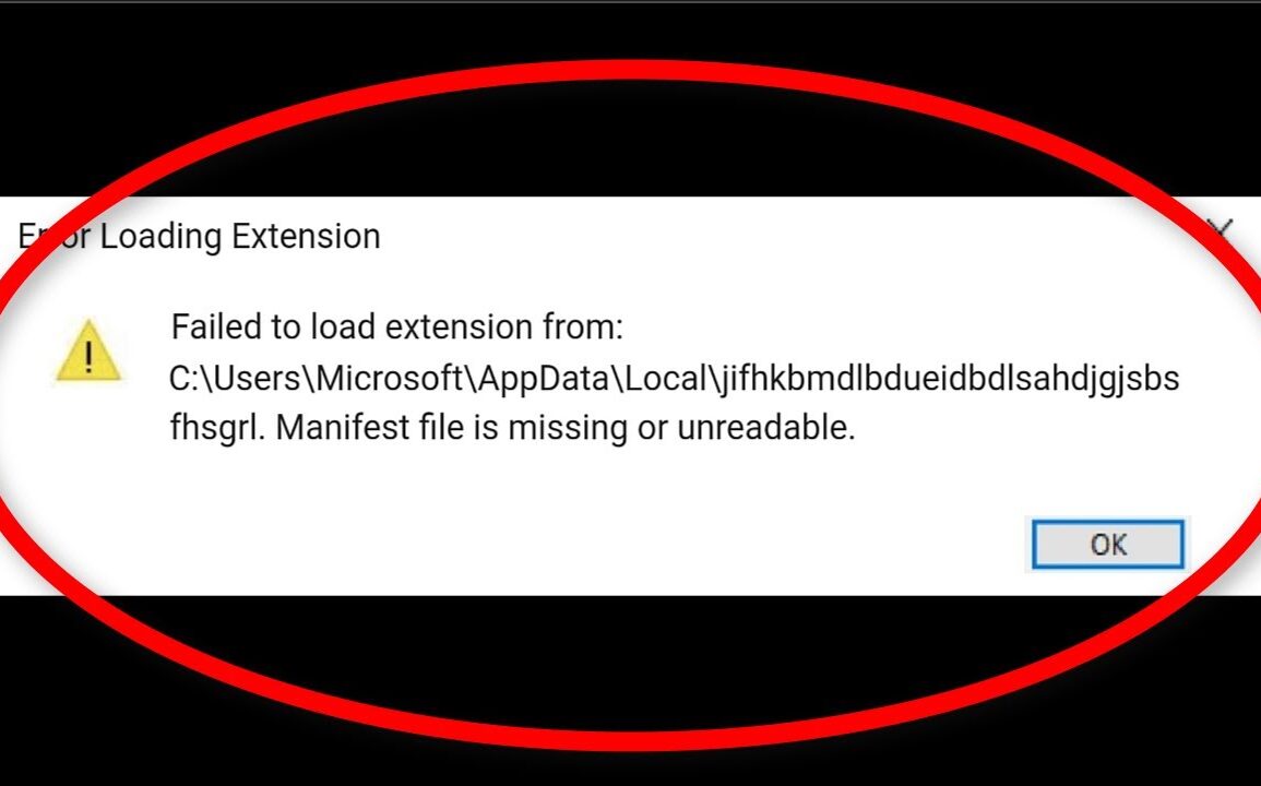 Error Loading Extension